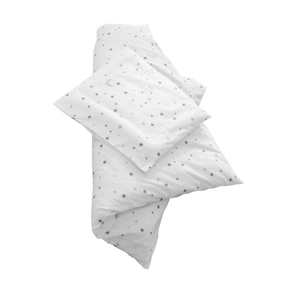 Balta kokvilnas bērnu gultas veļa 80x80 cm Sternenzauber – Roba-image-1