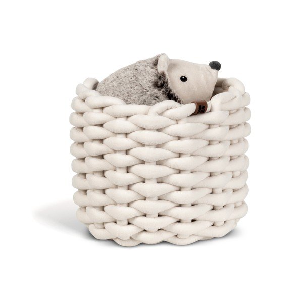 Tekstila uzglabāšanas grozs ø 21x17 cm Peach Skin Round S – Bigso-image-4