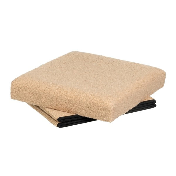 Gaiši brūns pufs no buklē auduma Folding – Casa Selección-image-2