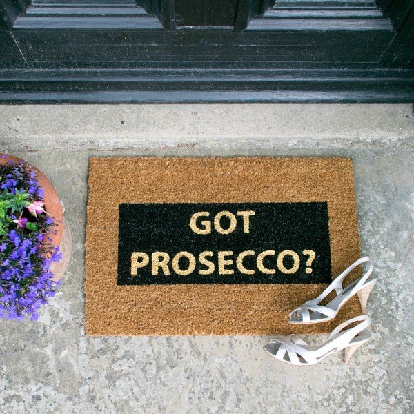 Dabīgā kokosšķiedras paklājs Artsy Doormats Got Prosecco Glitter, 40 x 60 cm-image-1