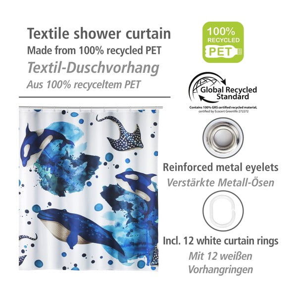 Dušas aizkars 200x180 cm Aquaris – Wenko-image-2