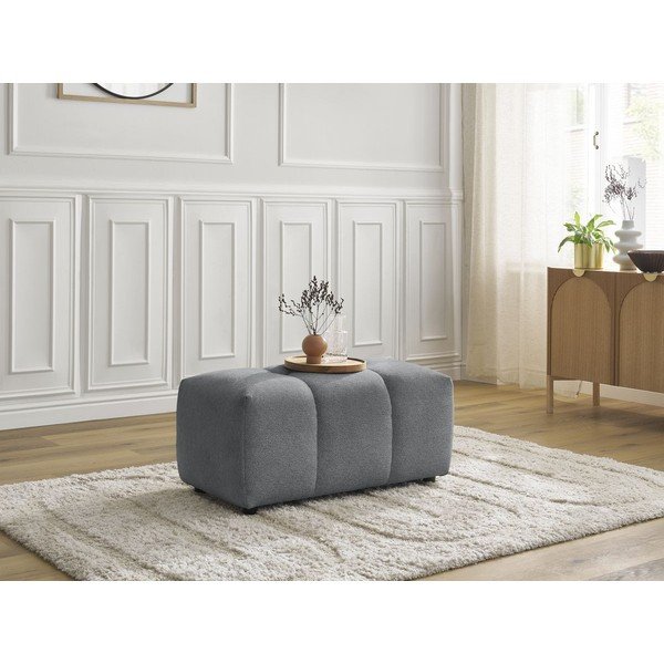 Pelēks kāju soliņš no šenila auduma Roxelane – Bobochic Paris-image-4