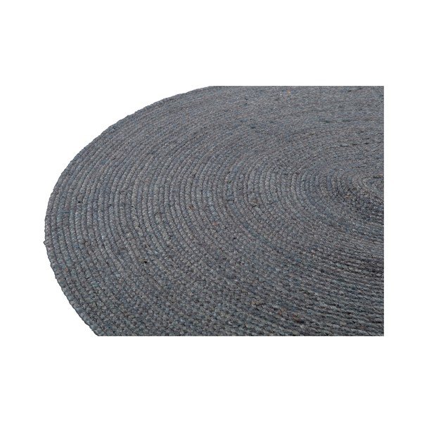 Pelēks džutas apaļš paklājs ø 150 cm Ross – WOOOD-image-3