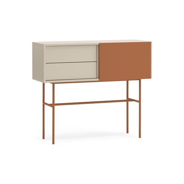 Ķieģeļu sarkans/bēšs konsoles galds 35x110 cm Nube – Teulat-image-2