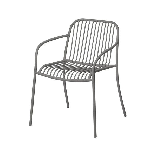 Pelēks metāla dārza krēsls Yua Wire – Blomus