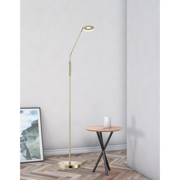 Zelta krāsas LED stāvlampa ar regulējamu spilgtumu (augstums 150 cm) Dent – Fischer & Honsel-image-1