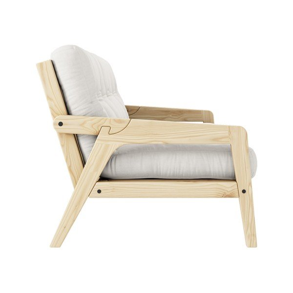 Balts/bēšs izvelkamais dīvāns 204 cm Grab – Karup Design-image-4