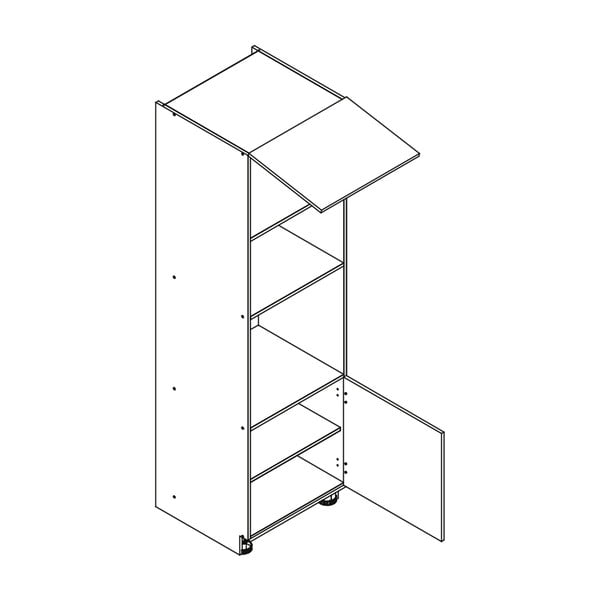Garš virtuves skapītis iebūvējamai cepeškrāsnij un mikroviļņu krāsnij (platums 60 cm) Nico – STOLKAR-image-2