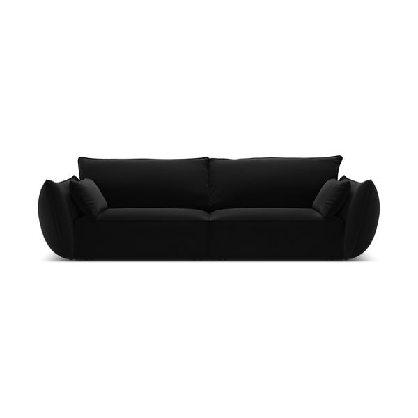 Melns samta dīvāns 208 cm Vanda – Mazzini Sofas