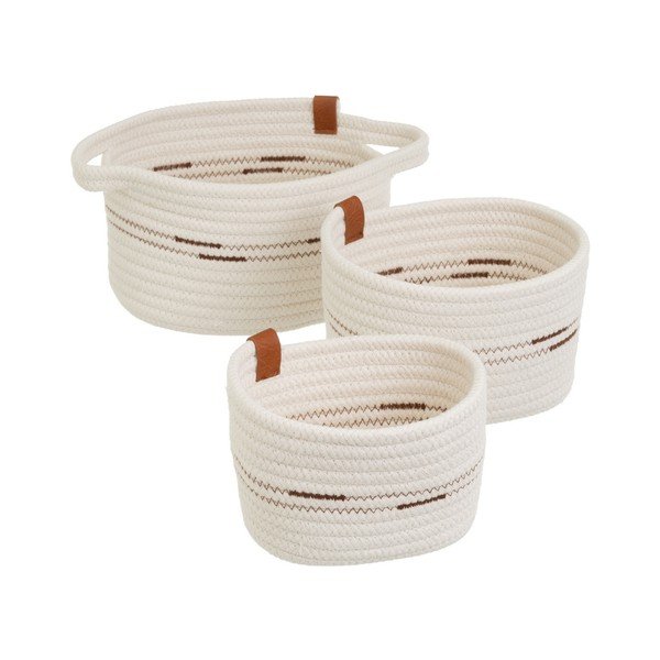 Tekstila uzglabāšanas grozi (3 gab.) 30x18x14 cm – Casa Selección