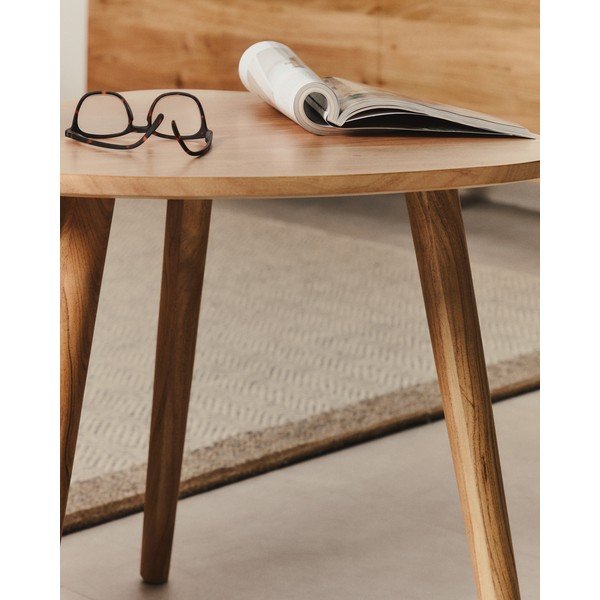 Akācijas masīvkoka sānu galdiņi (2 gab.) 60x61 cm Duvani – Kave Home-image-1