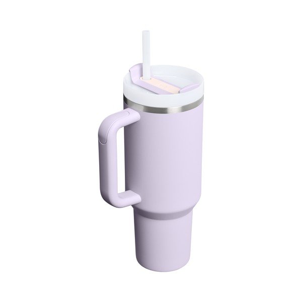 Gaiši violets nerūsējošā tērauda termoss ar salmiņu 1,18 l Quencher H2.O FlowState™ Tumbler Purple Dust – Stanley-image-2