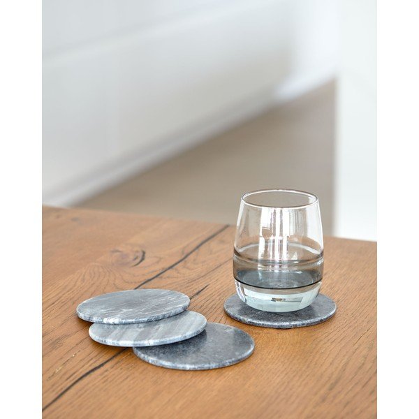 Pelēki marmora paliktņi (4 gab.) Tresa – Kave Home-image-1