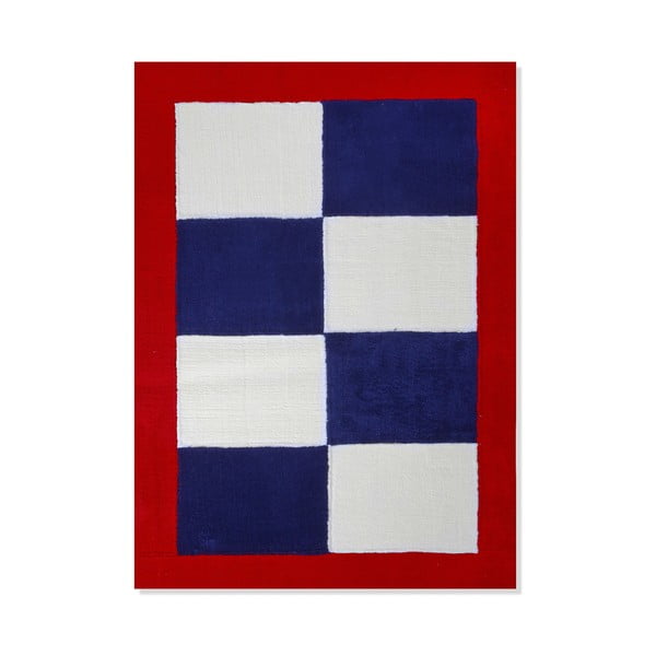 Bērnu paklājs Mavis Blue and Red Checks, 100x150 cm