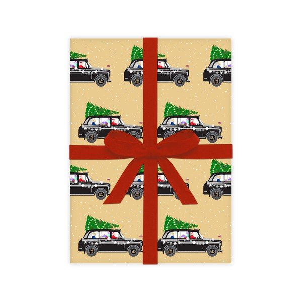 5 dzeltenas dāvanu papīra loksnes eleanor stuart London Christmas, 50 x 70 cm-image-2