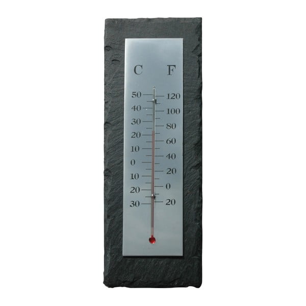 Šīfera termometrs Esschert Design Taisnstūris, 30 x 10 cm