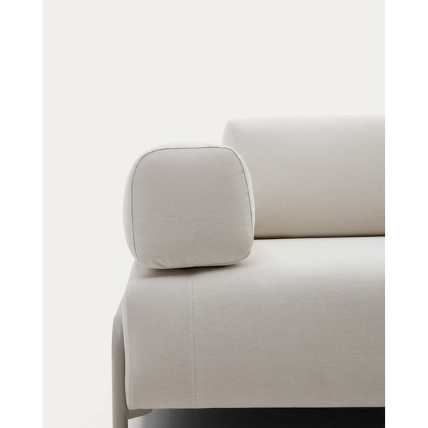 Bēšs modulārā dīvāna roku balsts no šenila auduma Compo – Kave Home-image-1