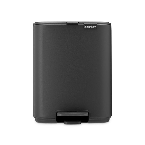 Tumši pelēka tērauda atkritumu tvertne ar pedāli 7 l Bo – Brabantia-image-3