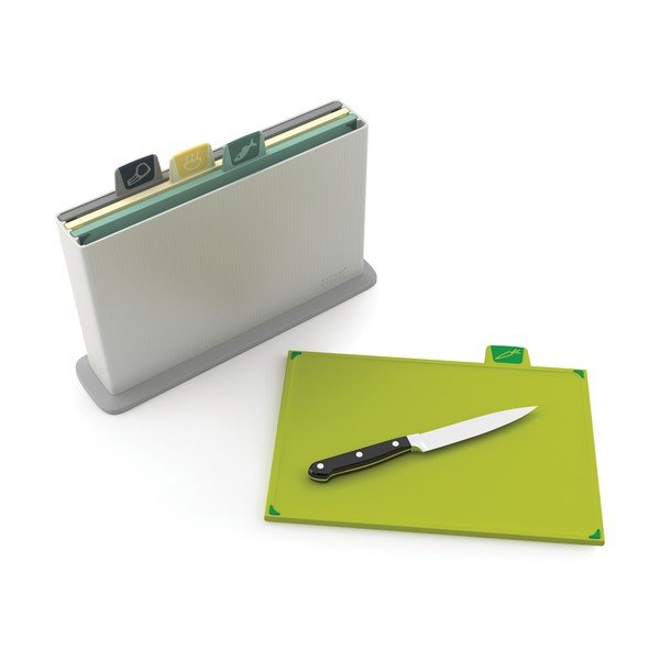 Gaiši pelēks statīva komplekts ar 4 dēlīšiem Joseph Joseph Joseph Index Opal, garums 30 cm-image-3