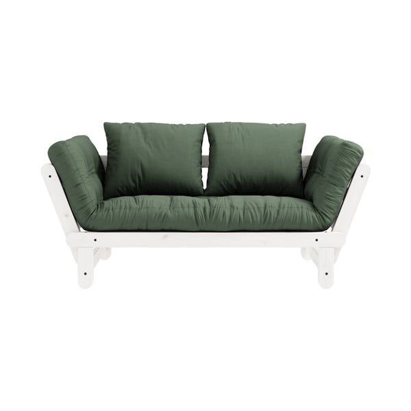 Izvelkamais dīvāns Karup Design Beat White/Olive Green