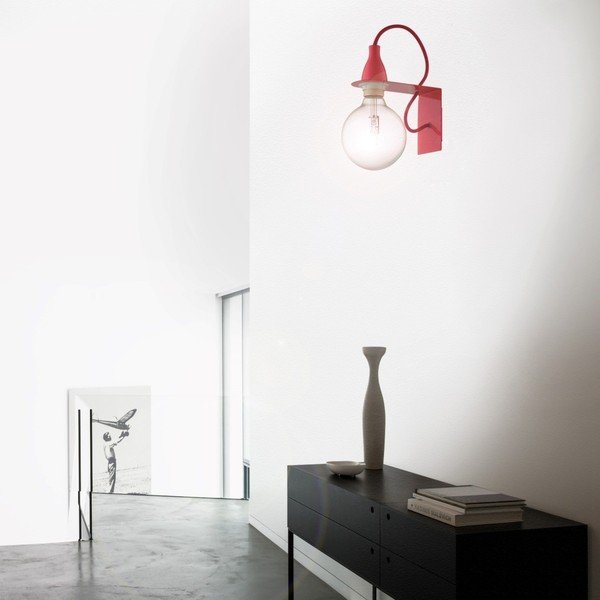 Sarkana sienas lampa Evergreen Lights City-image-1