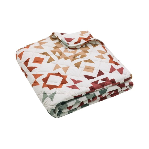 Bēšs stepēts gultas pārklājs 220x230 cm Autumn Patchwork Geo – Catherine Lansfield