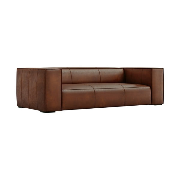 Konjaka brūns ādas dīvāns 227 cm Madame – Windsor & Co Sofas-image-2