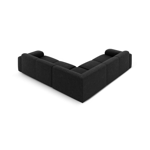 Melns stūra dīvāns (ar maināmu stūri/L veida) Molino – Micadoni Home-image-3