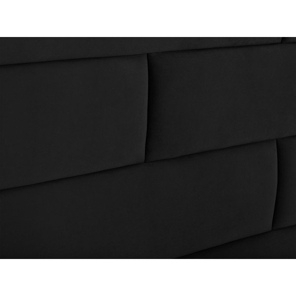 Melns gultas galvgalis Cosmopolitan Design New York, platums 140 cm-image-3