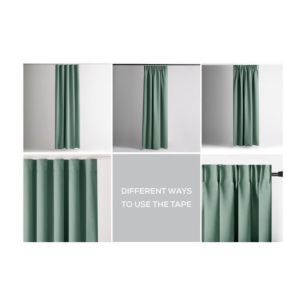 Gaiši zaļš daļēji gaismu necaurlaidīgs aizkars 140x270 cm Kierra – Restilo-image-3