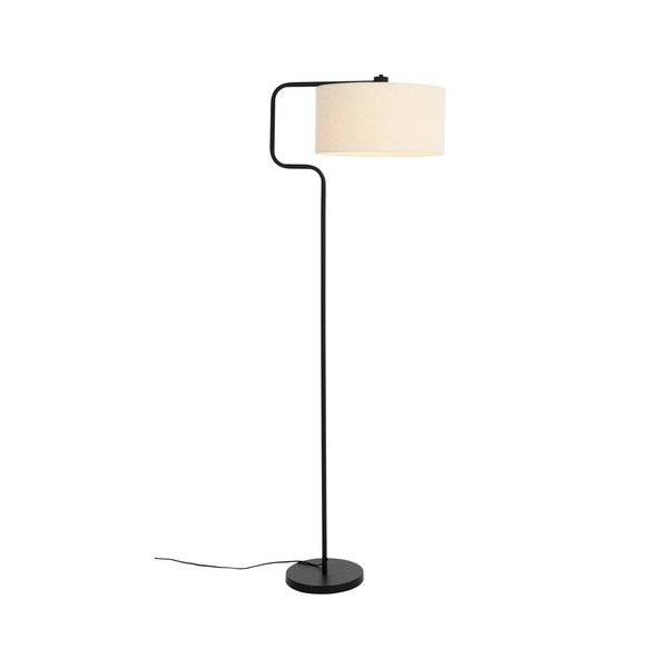 Melna/krēmkrāsas tekstila stāvlampa (augstums 160 cm) Josho – Ellos Home