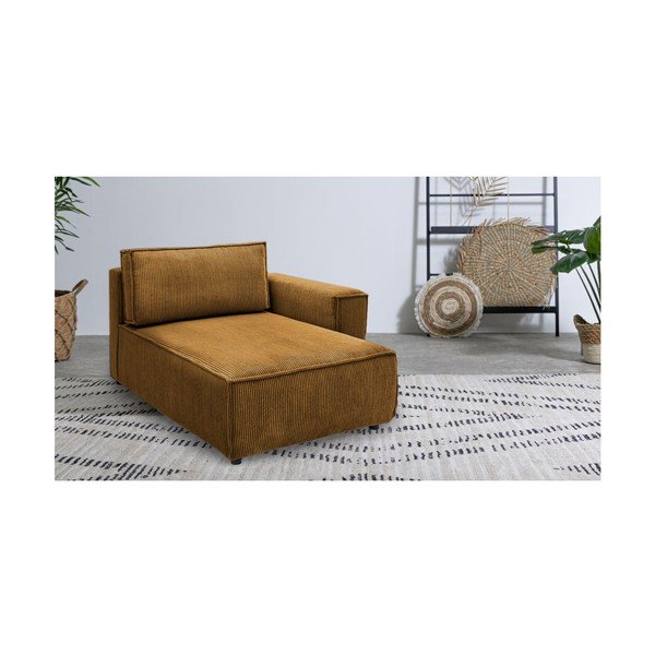 Sinepju dzeltens velveta modulārais dīvāns (ar labo stūri) Nihad modular – Bobochic Paris-image-1