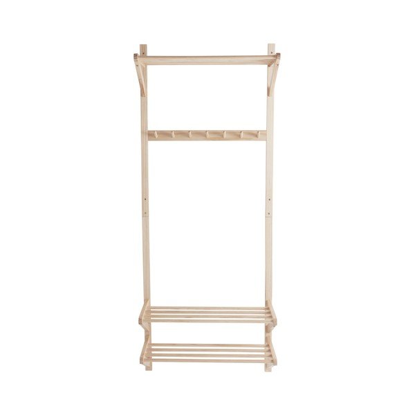 Gaiša dabīga toņa priedes masīvkoka priekšnama iekārta 75x190x32 cm Cole – Jotex-image-2