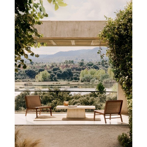 Dabīga toņa masīvkoka dārza atpūtas krēsls Itani – Kave Home-image-2