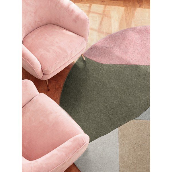 Ar rokām darināts vilnas apaļš paklājs ø 200 cm Westminster Curzon – Ted Baker-image-3