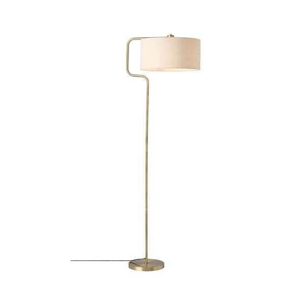 Krēmkrāsas/misiņa krāsas tekstila stāvlampa (augstums 160 cm) Josho – Ellos Home-image-3