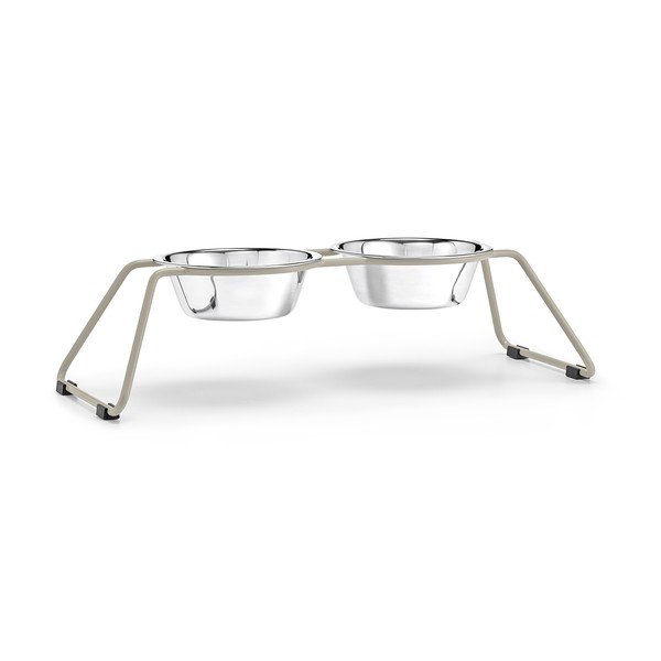 Nerūsējošā tērauda bļodiņu komplekts ar pamatni suņiem Cena Greige M – MiaCara