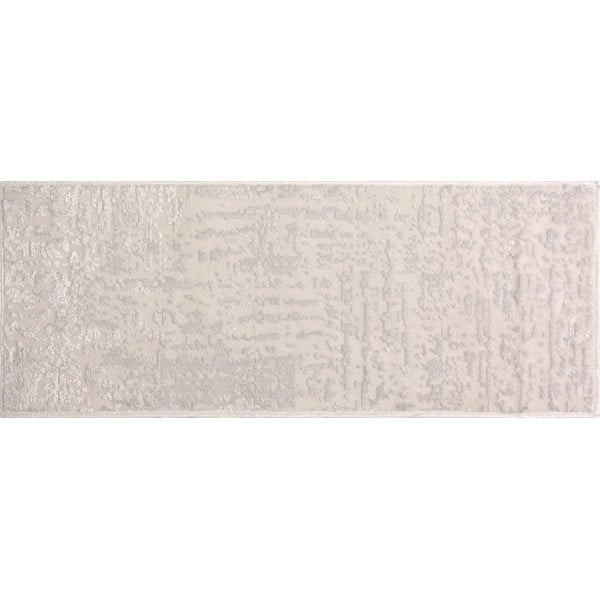 Krēmkrāsas kokvilnas kāpņu paklāji (16 gab.) 25x65 cm Milano Beyaz – Vitaus