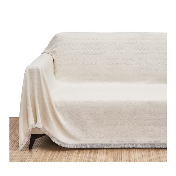 Krēmkrāsas gultas pārklājs divguļamai gultai 230x290 cm Up & Down – Casa Selección