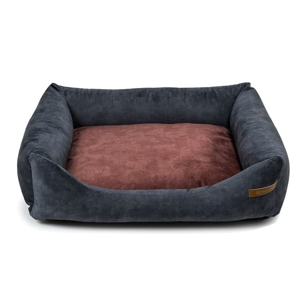 Bordo/tumši pelēka mājdzīvnieku gulta suņiem 85x105 cm SoftBED Eco XL – Rexproduct
