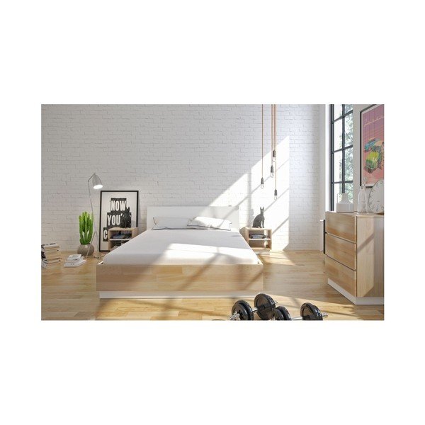 Divguļamā gulta no dižskābarža un priedes SKANDICA Finn, 140 x 200 cm-image-3