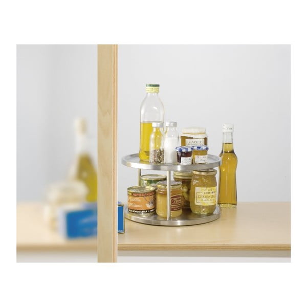 Nerūsējošā tērauda pagriežamā galda paplāte Wenko Turn Duo, ø 26,5 cm-image-3