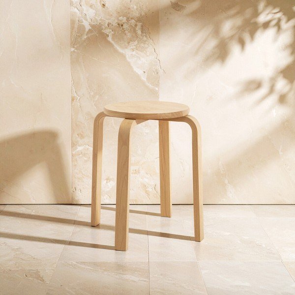 Dabīga toņa gumijkoka masīvkoka ķeblis Heva – Premier Housewares-image-1