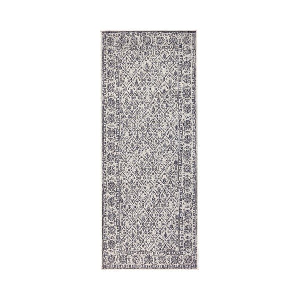 Pelēks un krēmkrāsas divpusējs āra paklājs Bougari Curacao, 80 x 150 cm