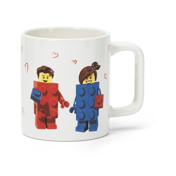Balta keramikas bērnu krūze 300 ml Love – LEGO®