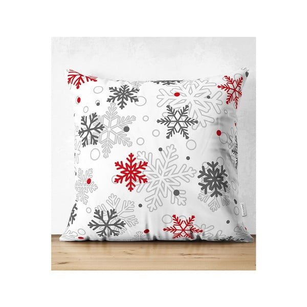 4 Ziemassvētku spilvendrānu un galdauta komplekts Minimalist Cushion Covers Red Christmas-image-2