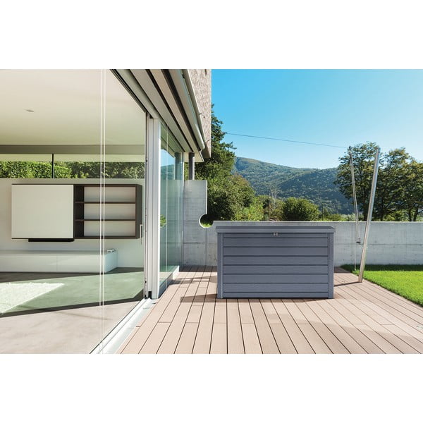 Antracīta pelēka plastmasas dārza uzglabāšanas kaste Ontario – Keter-image-2