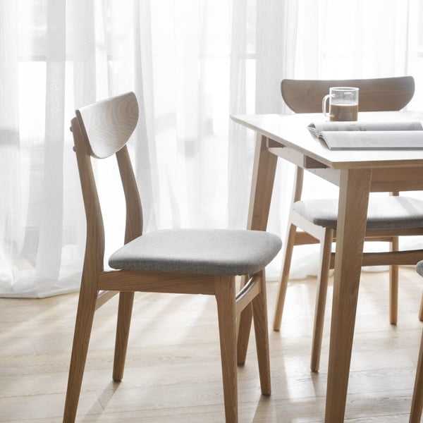 Ēdamistabas krēsli dabīgā tonī (2 gab.) Rodham – Rowico-image-1