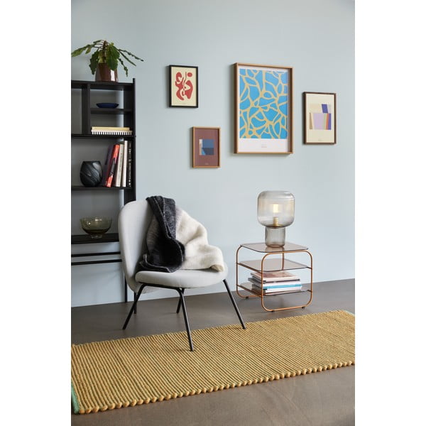 Brūna galda lampa ar stikla abažūru (augstums 42 cm) Pirum – Hübsch-image-2