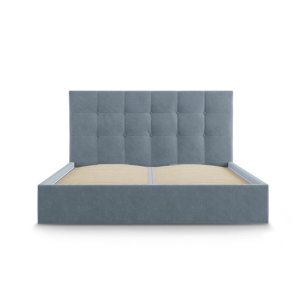 Gaiši zila samta divguļamā gulta Mazzini Beds Nerin, 180 x 200 cm-image-2